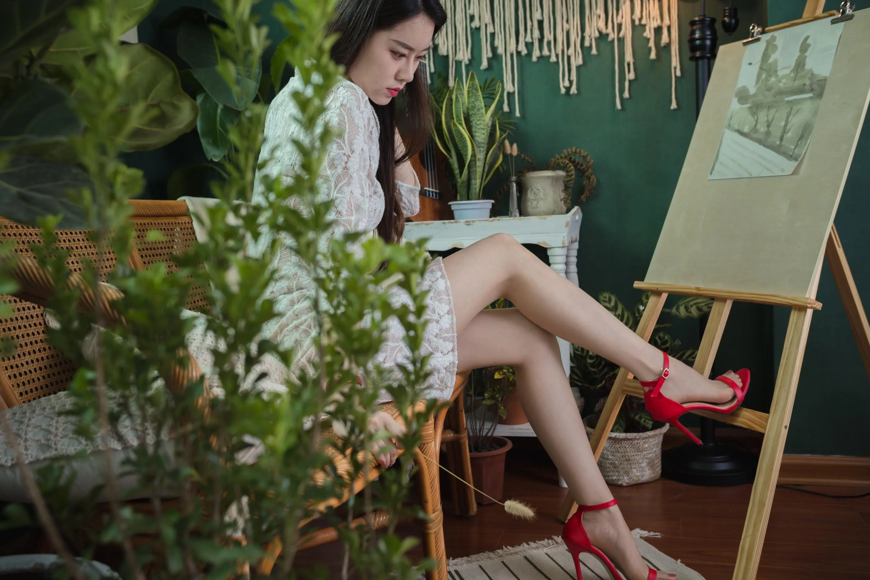 Sia不吃鱼 – NO.008 红色高跟 [139P]插图1